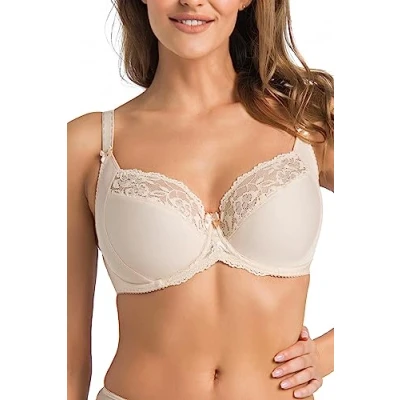 Afbeelding van Teyli Beugel BH, Dames, Maat: 65E, Beige