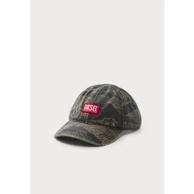 Afbeelding van Diesel heren C Vado pet met camouflage print in de kleur Donkergroen, maat: M