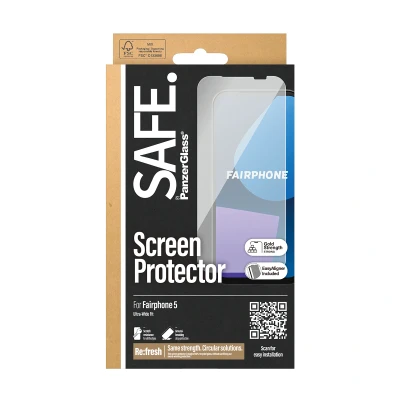 Afbeelding van PanzerGlass Screenprotector Geschikt voor Fairphone 5 Safe Ultra Wide Fit