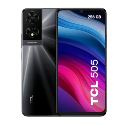 Afbeelding van TCL 505, 256 GB, smartphone met 16,75 cm (6,75 inch) HD+ display, NXTVISION hoger oogcomfort, 10 GB (6+4), uitbreidbaar, MicroSD, dual sim, dubbele luidspreker, camera 50 MP, batterij 5010 mAh,