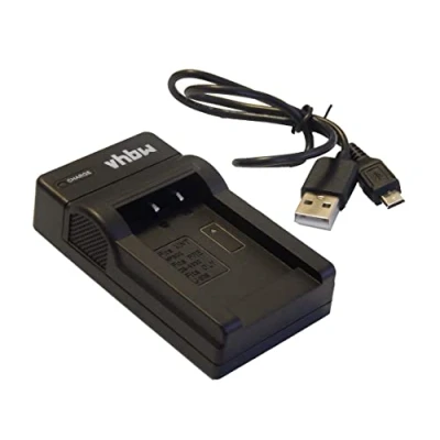 Afbeelding van vhbw USB acculader compatibel met Panasonic VXF 999, HC V777, 750, 757, VX878 digitale camera, camcorder, actiecamer accu laadschaal