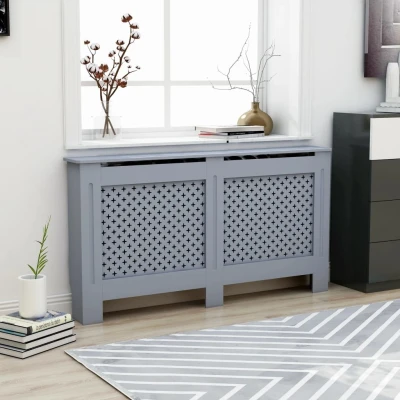 Afbeelding van Radiatorombouw 152x19x81 cm MDF antraciet