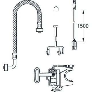 Afbeelding van Grohe toebehoren onderdelen voor spoelreservoir automatische flush kit t b v sensia arena 39354sh1 46944001