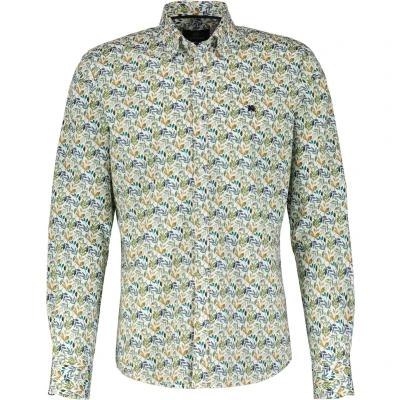 Afbeelding van LERROS Overhemd Bladeren Groen/dessin 3XL