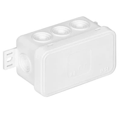 Afbeelding van Miratic Opbouw Kabel Aftakdoos IP54 Electronics Box 8 Doorvoeren Junction CLICK aansluitdoos Cable (Wit)