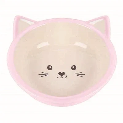 Afbeelding van Happy Pet Voerbak Kitten Roze / Creme 200 ML