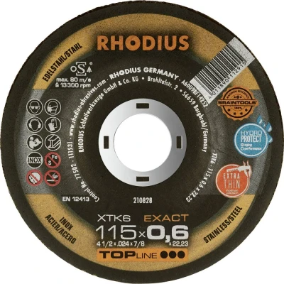 Afbeelding van Rhodius XTK6 EXACT BOX 211301 Doorslijpschijf gebogen 115 mm 10 stuk(s)