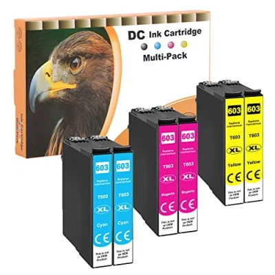 Afbeelding van D&amp;C 6x inktcartridges compatibel met Epson 603 XL voor Expression Home XP 2100 2105 3100 3105 4105 4155 Workforce WF 2810DWF 2830DWF 2835DWF 2850DWF