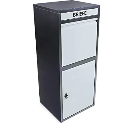 Afbeelding van Ondis24 1 deurs Korona pakketbus, postbus, voor pakketten, pakjes, goederenzendingen en brieven, met pakketsafe (103 cm, zwart)