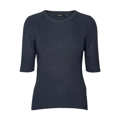 Afbeelding van Vero Moda Vmnewlexsun Tshirt basic, Dames, Maat: Small, Navy blazer