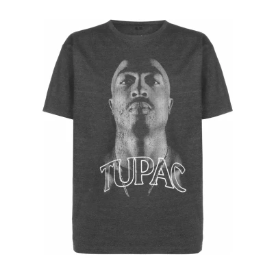 Afbeelding van Upscale by Mister Tee Tupac Tshirt print, Heren, Maat: XS, Black