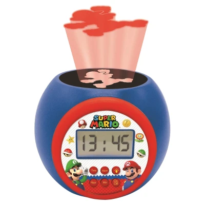 Afbeelding van Super Mario Projector Wekker Rood/Blauw
