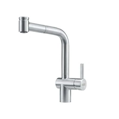 Afbeelding van Franke RVS geborstelde Keukenkraan Atlas Neo uitrekbare uitloop en sproeifunctie inox 115.0521.441
