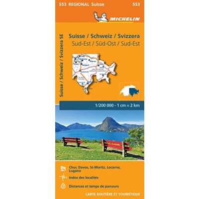 Afbeelding van Michelin Wegenkaart 553 Zwitserland Zuidoost (Paperback)