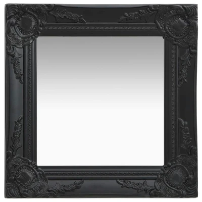 Afbeelding van Wandspiegel barok stijl 40x40 cm zwart