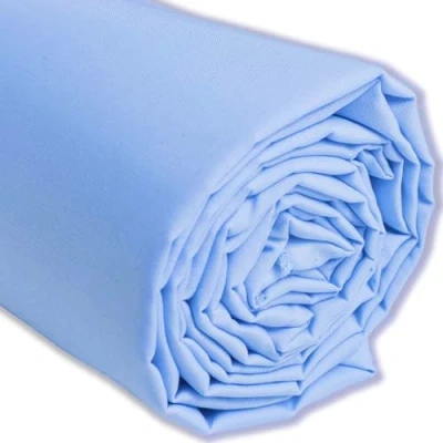 Afbeelding van IPEA Katoenen stof popeline lichtblauw 200 cm x 150 Made in Italy per meter om te naaien, kleding, voering, woonaccessoires, patchwork, effen naaien