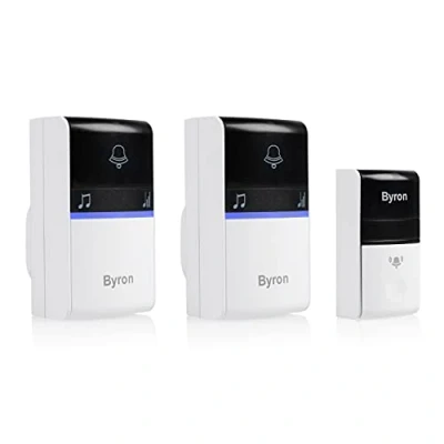 Afbeelding van Plug in deurbel Byron (Draadloos, 2 ontvangers, Kinetische energie, 100 meter, 80 dB)