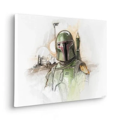 Afbeelding van Komar Artprint op linnen Star Wars Boba Fett Sketch 60 x cm (breedte hoogte) kinderkamer, decoratie