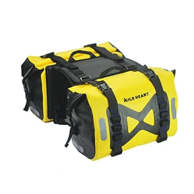 Afbeelding van WILD HEART waterdichte tas motorfiets zadeltas 50L tankrugzak motor zijtas (geel)