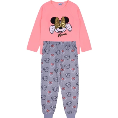 Afbeelding van Minnie Mouse pyjama met neon shirt en grijze broek / 8 9 jaar 134cm