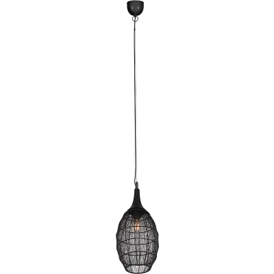 Afbeelding van Trio Ovale hanglamp Soraya Ø 26cm zwart 365420132