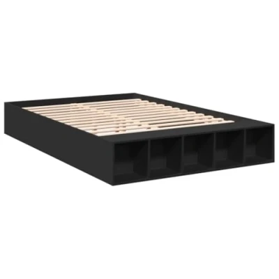 Afbeelding van Bedframe Led Massief Hout Wit 140X190 cm 160 x 200 / Zwart