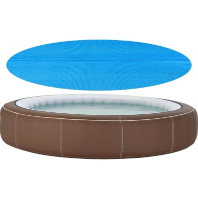 Afbeelding van Zwembadafdekking zonnedoek rond PE blauw 457 cm