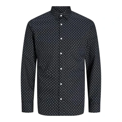 Afbeelding van Jack &amp; Jones Jjjoe Print Shirt Zakelijk overhemd, Heren, Maat: Small, Black/ditsy