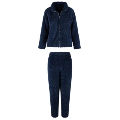 Afbeelding van LingaDore Fluffy Huispak Dark Denim maat XXL Blauw