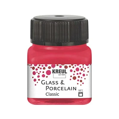 Afbeelding van Glasverf Porseleinverf Karmijnrood Classic Glazuur look Kreul 20 ml