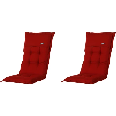 Afbeelding van Madison Tuinkussens Hoge Rug Rib Red 123x50 Rood 2 Stuks