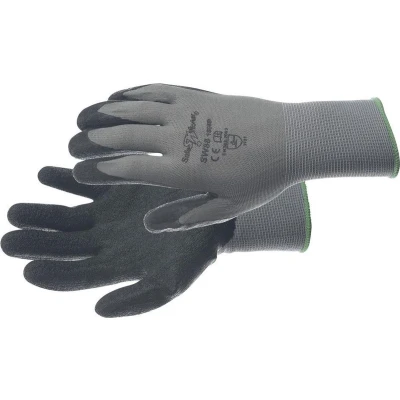 Afbeelding van SafeWorker ALM nylon/latex handschoen 01080190 6 stuks Grijs