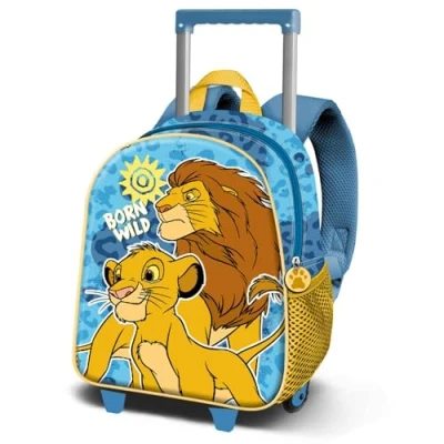 Afbeelding van Disney Lion King Wild Small 3D rugzak met wielen, blauw, 26 x 34 cm, inhoud 7 l, Blauwe Leeuw Koning, Eén maat, Kleine wielen
