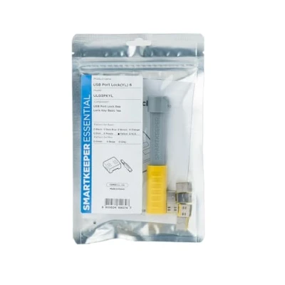 Afbeelding van SmartKeeper USB poortsloten Basic met sleutel 6 slot 1 (geel)