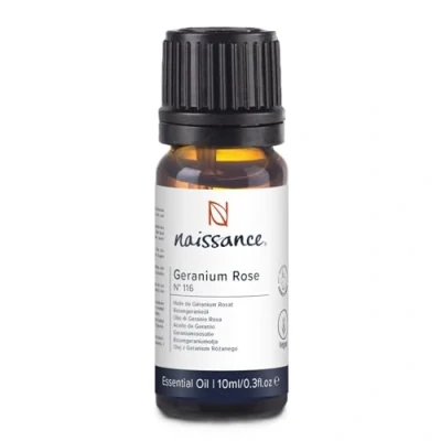 Afbeelding van Naissance Geranium Rose Essential Oil 10ml Puur, Natuurlijk, Steam Gedestilleerd, Wreedheidvrij, veganistisch en onverdund Te gebruiken in Aromatherapie &amp; Diffusers