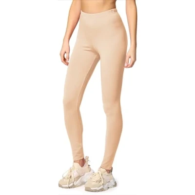 Afbeelding van Merry Style MS MS10 198 LE Dames Leggings Sport Vrijetijdsbroek Lang Katoen Sporbroek Yogabroek Natuur L