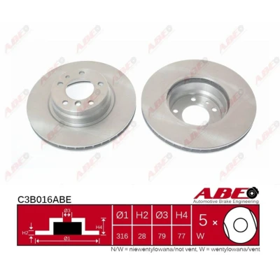 Afbeelding van ABE Remschijven C3B016ABE