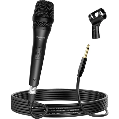Afbeelding van OneOdio ON55 Zangmicrofoon Hand Zendmethode:Kabelgebonden Incl. kabel, klem, Metalen behuizing Microfoon (6.3 mm jackplug), XLR Kabelgebonden Zwart