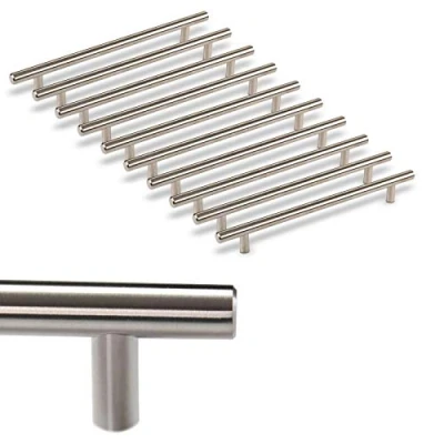 Afbeelding van 10 x Meubelgreep G17 Boorgatafstand 192 mm geborsteld Stanghandgreep/relinggreep van SOTECH
