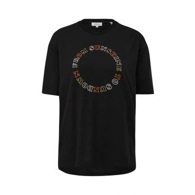 Afbeelding van s.Oliver Tshirt print, Dames, Maat: 32, Schwarz