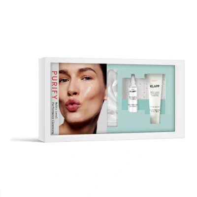 Afbeelding van Klapp Multi Level Performance Cleansing Discovery Set 1x 5ml Skin Perfector + Glow Peeling AHA BHA Hairband Triple Action