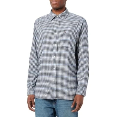 Afbeelding van Tommy Hilfiger Brushed Gingham Overcheck Shirt Overhemd, Heren, Maat: 3XL, Carbon navy/multi