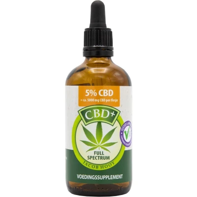 Afbeelding van Jacob Hooy Cbd Plus Olie 5% 100 ml