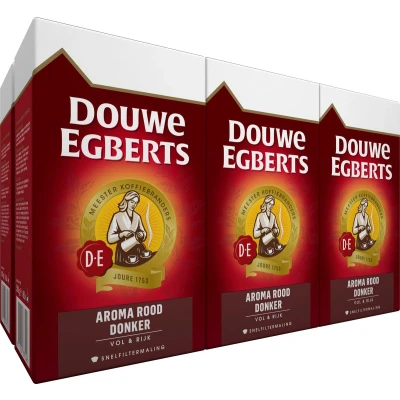 Afbeelding van Douwe Egberts Aroma Rood Donker Filterkoffie 6 x 500 gram