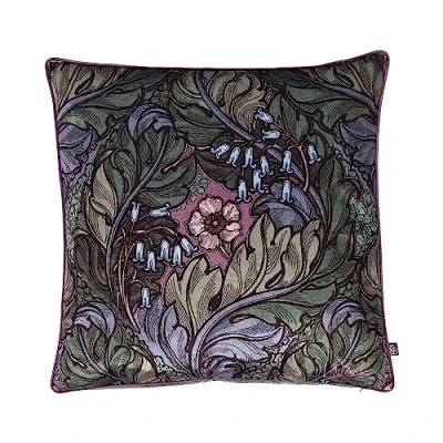 Afbeelding van Laurence Llewelyn Bowen Rambleicious Fluwelen gevuld Kussen 55 x 55cm in Multi Damast Bloemen Traditioneel/Vintage Patroon Geïnspireerd Print