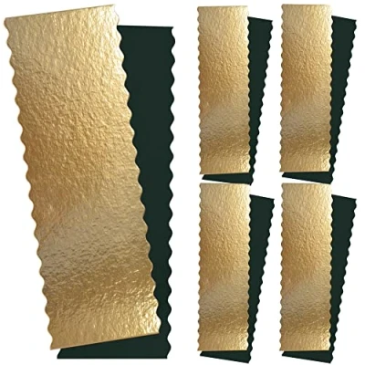Afbeelding van Taartkarton Goud/Zwart 30x10cm