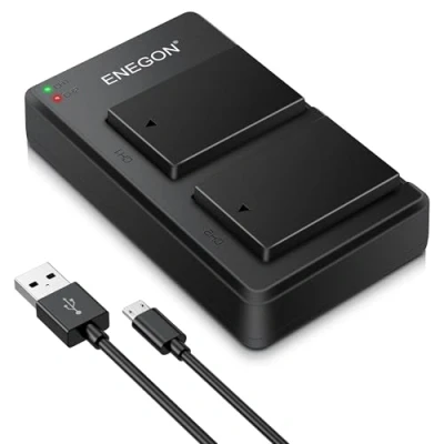 Afbeelding van ENEGON Batteria Fotocamera LP E17 da 2 Pezzi 1040mAh Con Doppio Caricatore Micro USB via Canon Rebel SL2, T6i, T6s, T7i, EOS M3, M5, M6, 200D, 250D, 77D, 750D, 760D, 800D, 8000D, Kiss X8i