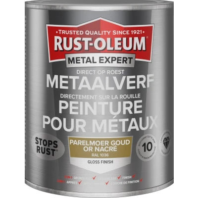 Afbeelding van rust oleum metal expert metaalverf gloss ral 1036 750 ml