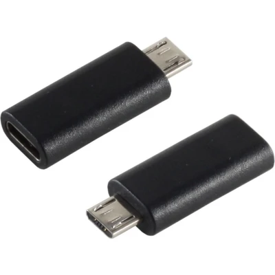Afbeelding van USB Micro B (m) C (v) adapter USB2.0 / zwart