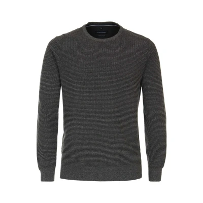 Afbeelding van Casa Moda Casual Regular Fit Trui ronde hals donkergrijs, Melange